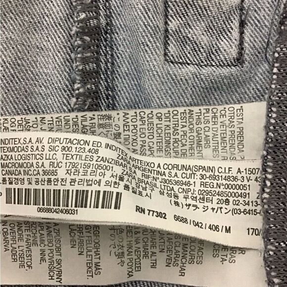 ZARA TRF Denim Jacket Trucker Style Size Medium - Picture 7 of 16